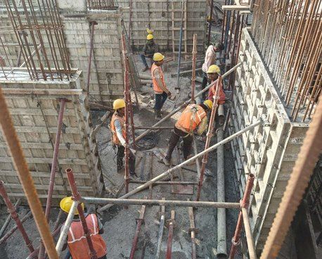 Mivan aluminium formwork on site