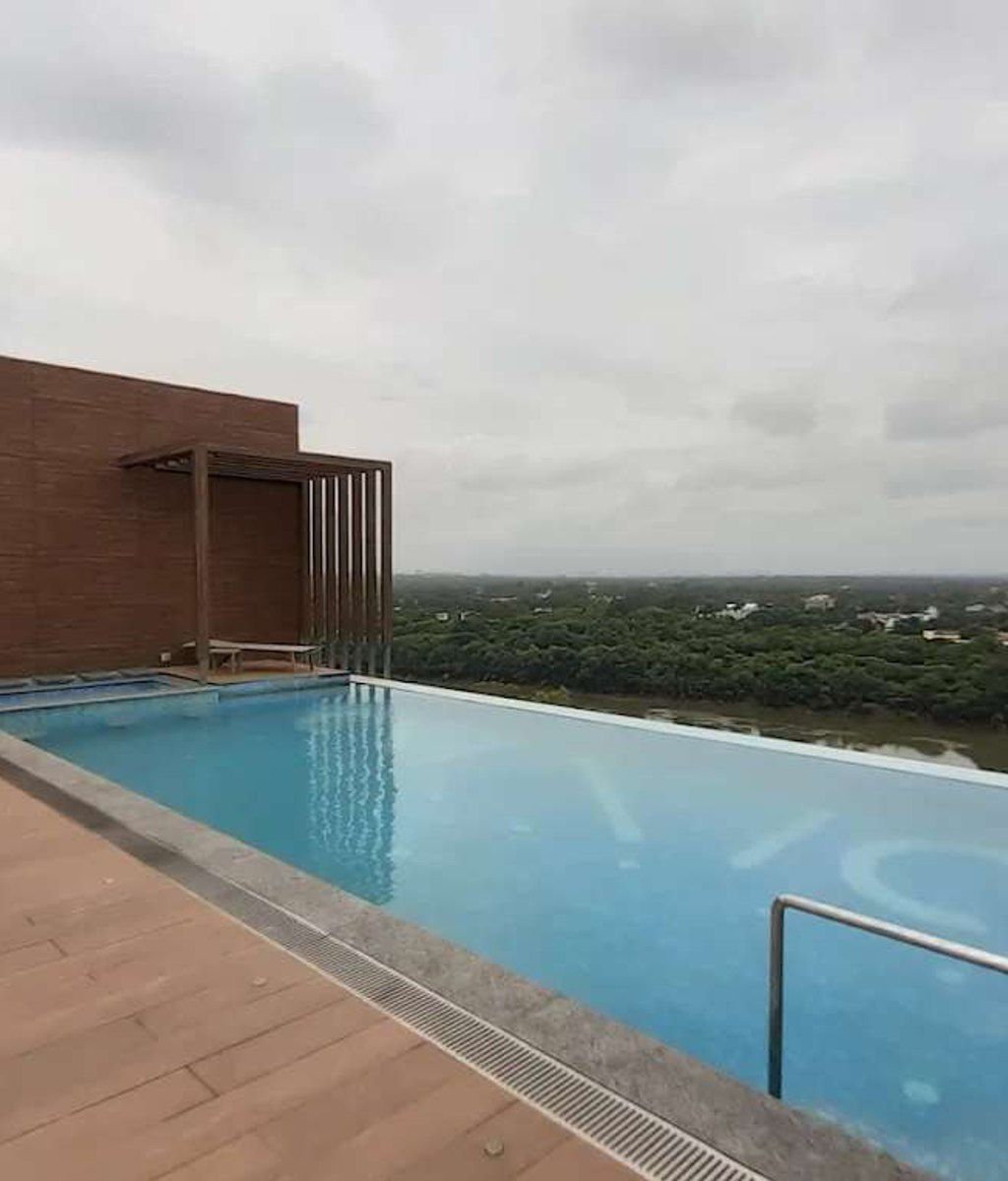 Rooftop infinity pool at Merint 219, Boat Club Road, Pune